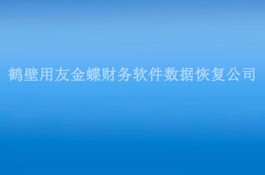 鹤壁用友金蝶财务软件数据恢复公司1