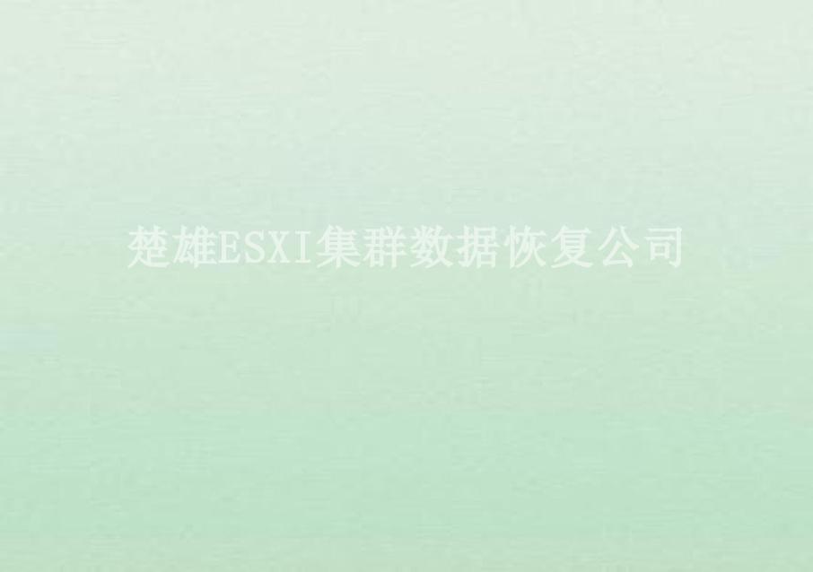 楚雄ESXI集群数据恢复公司2