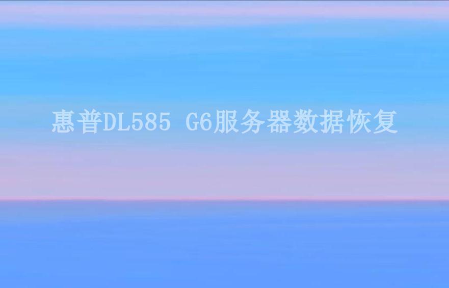惠普DL585 G6服务器数据恢复1
