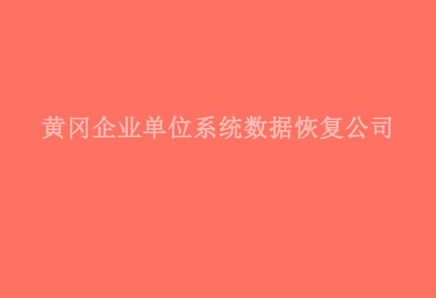 黄冈企业单位系统数据恢复公司2