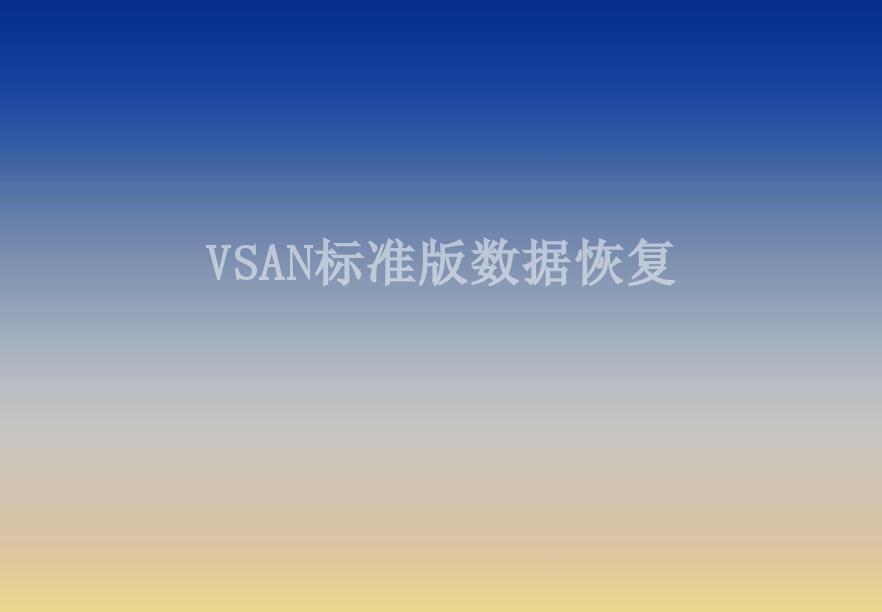 VSAN标准版数据恢复2