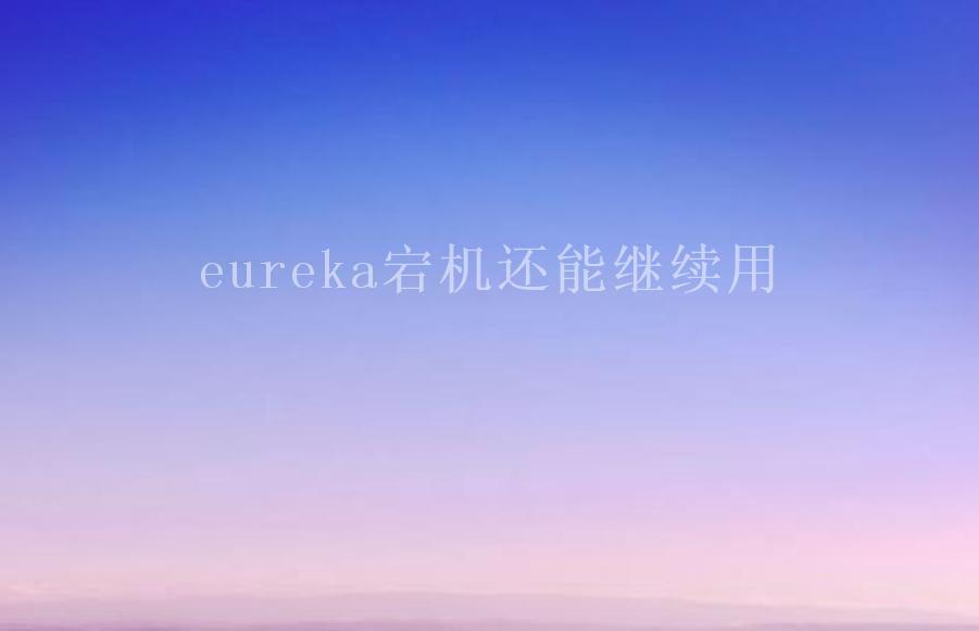 eureka宕机还能继续用2