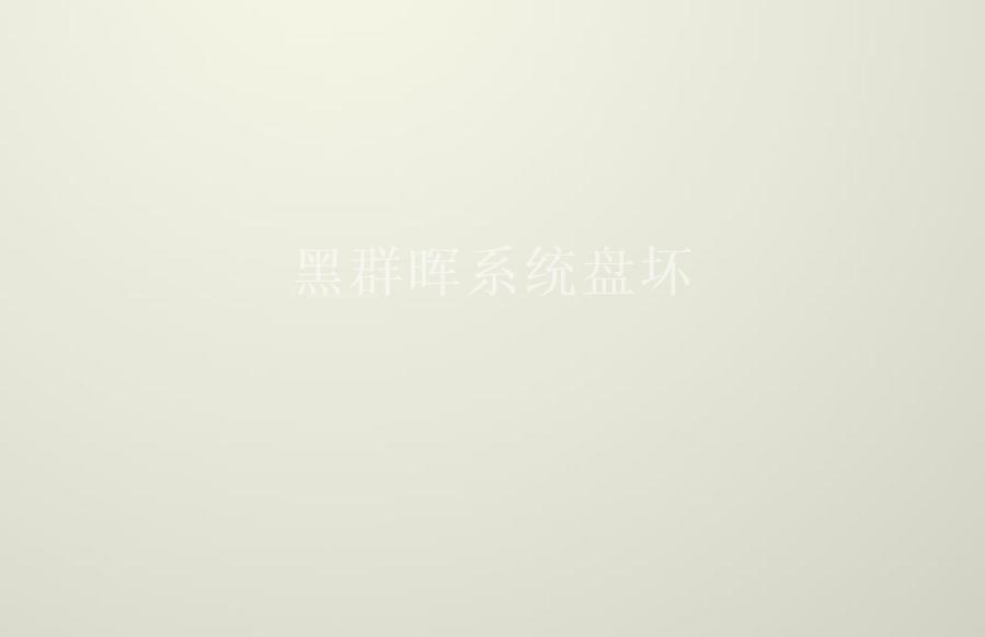 黑群晖系统盘坏2