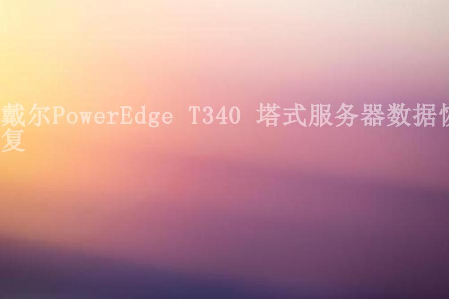 戴尔PowerEdge T340 塔式服务器数据恢复1