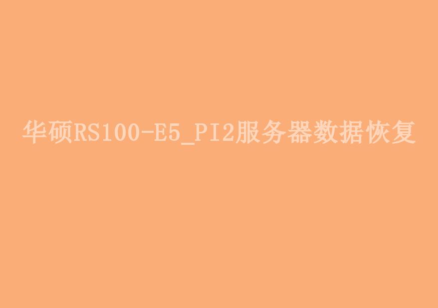 华硕RS100-E5_PI2服务器数据恢复2