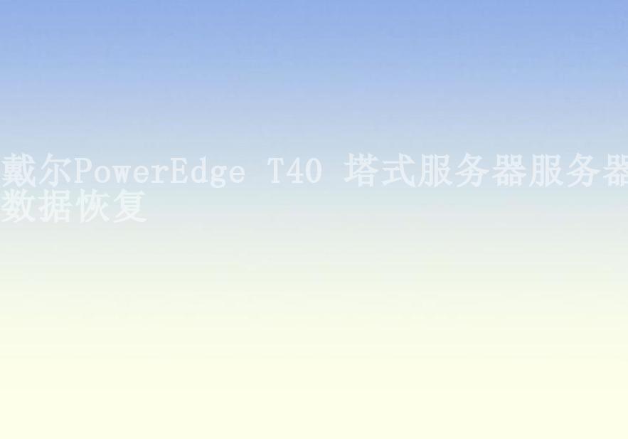 戴尔PowerEdge T40 塔式服务器服务器数据恢复1