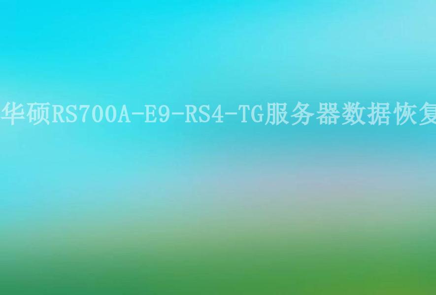 华硕RS700A-E9-RS4-TG服务器数据恢复2