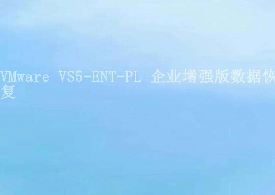 VMware VS5-ENT-PL 企业增强版数据恢复2