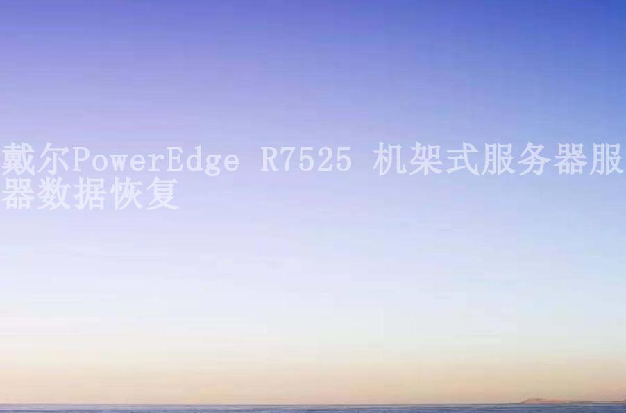 戴尔PowerEdge R7525 机架式服务器服务器数据恢复1