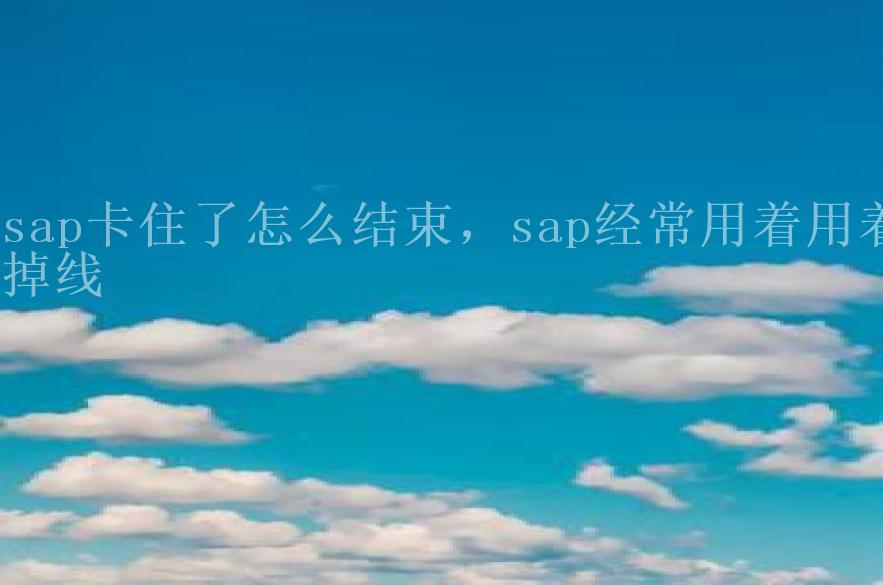 sap卡住了怎么结束，sap经常用着用着掉线1