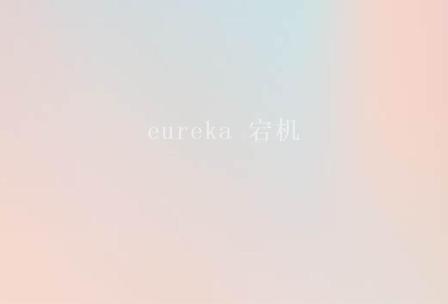 eureka 宕机1