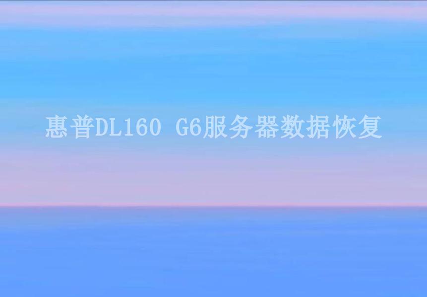 惠普DL160 G6服务器数据恢复2