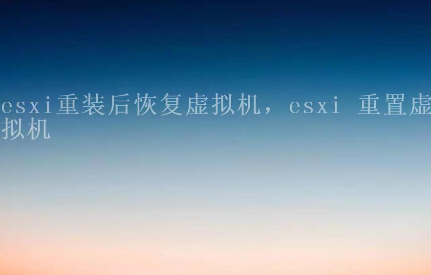 esxi重装后恢复虚拟机，esxi 重置虚拟机2