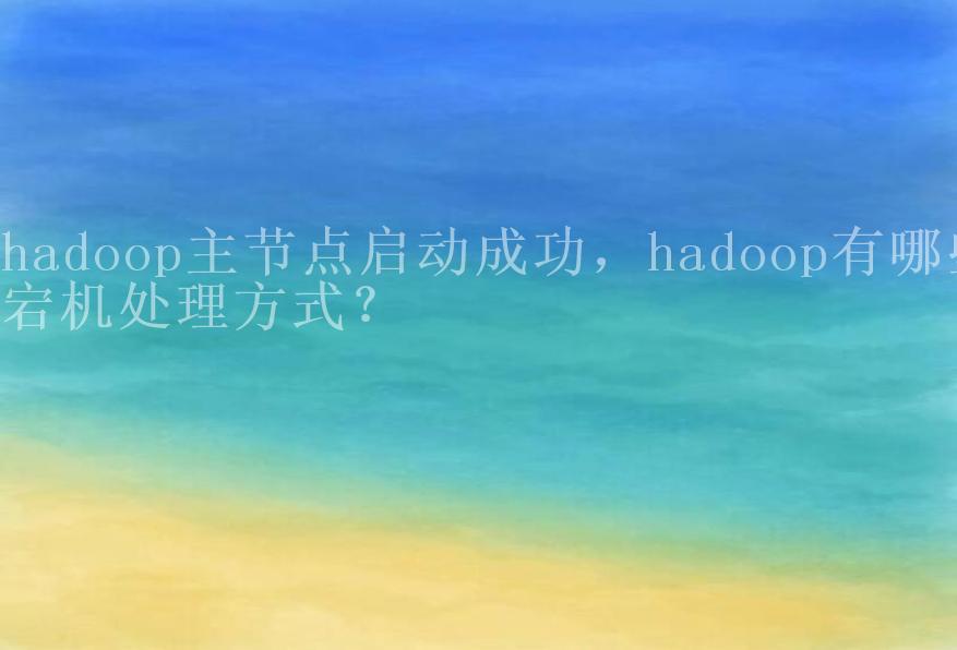 hadoop主节点启动成功，hadoop有哪些宕机处理方式？1