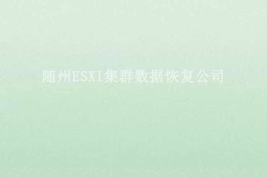 随州ESXI集群数据恢复公司1