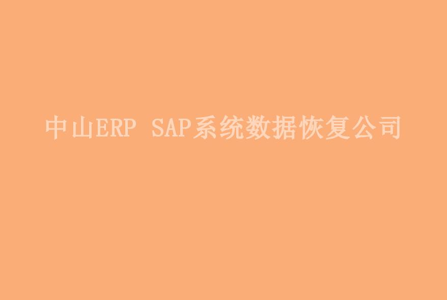 中山ERP SAP系统数据恢复公司1