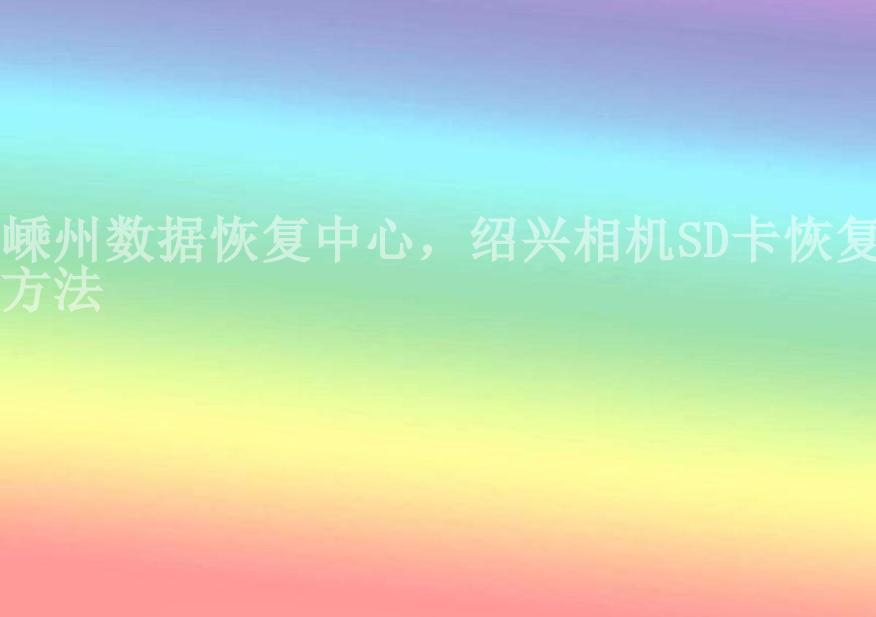 嵊州数据恢复中心，绍兴相机SD卡恢复方法2