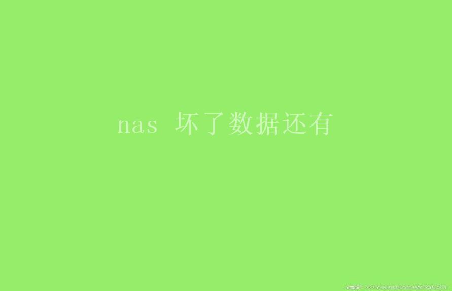 nas 坏了数据还有2