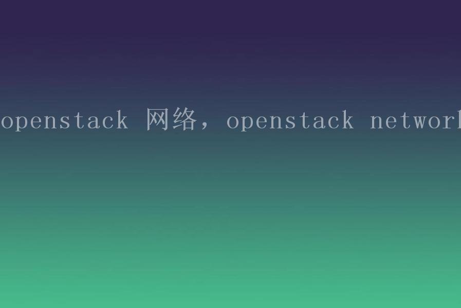 openstack 网络，openstack network1