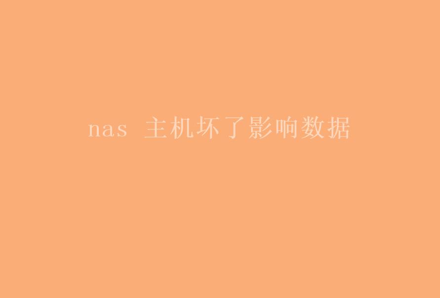 nas 主机坏了影响数据1