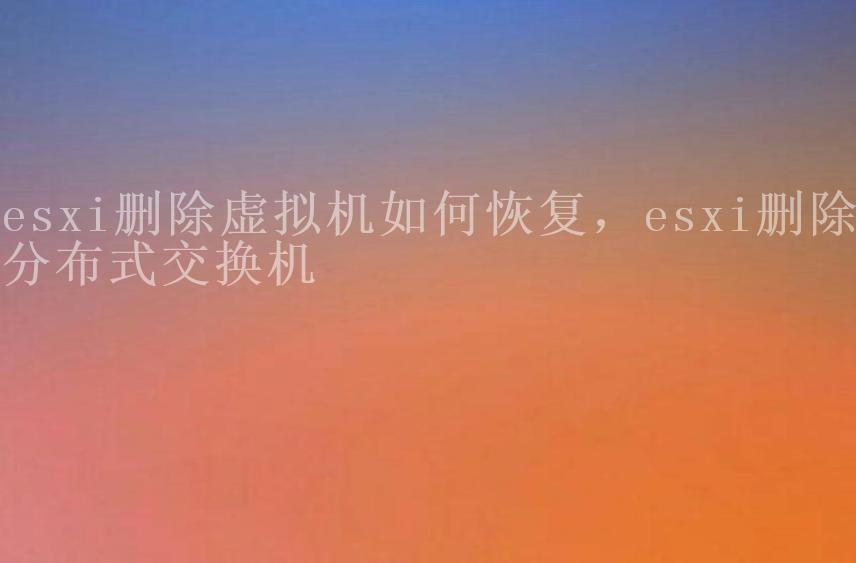 esxi删除虚拟机如何恢复，esxi删除分布式交换机2