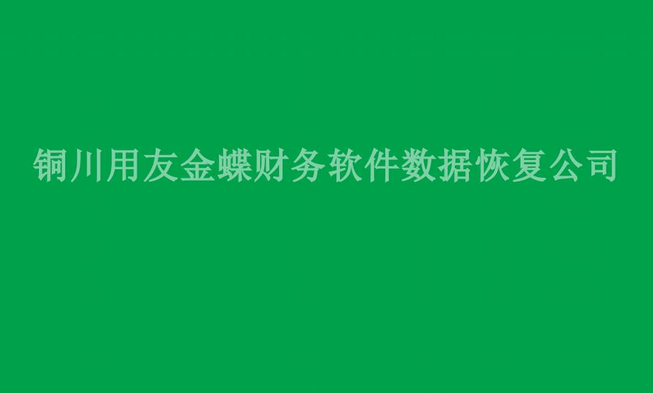 铜川用友金蝶财务软件数据恢复公司2