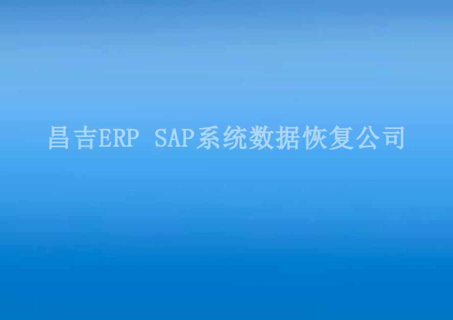 昌吉ERP SAP系统数据恢复公司1