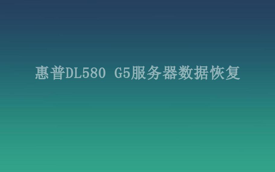 惠普DL580 G5服务器数据恢复1