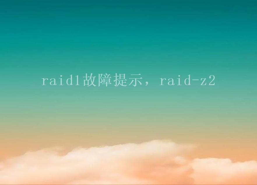 raid1故障提示，raid-z22