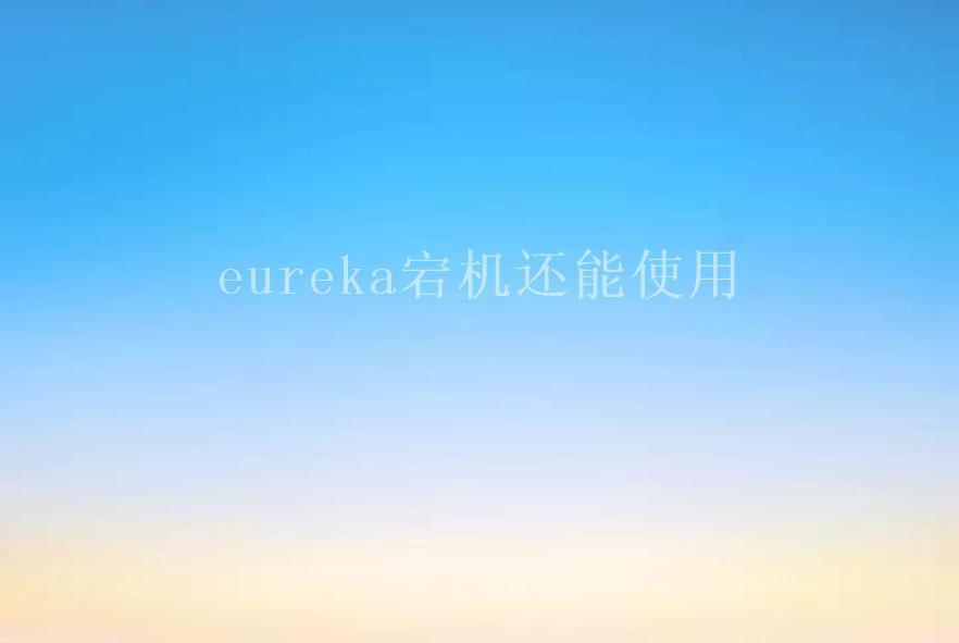 eureka宕机还能使用1