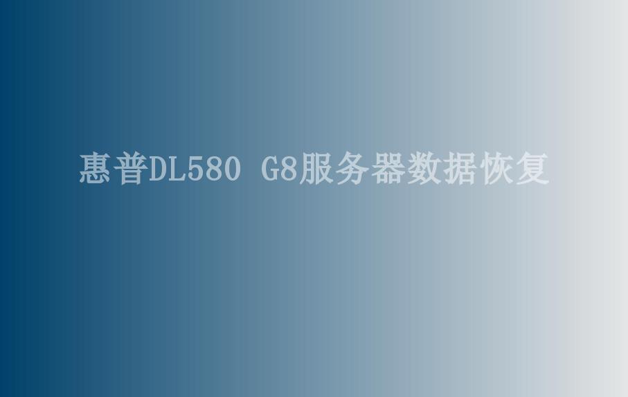 惠普DL580 G8服务器数据恢复2