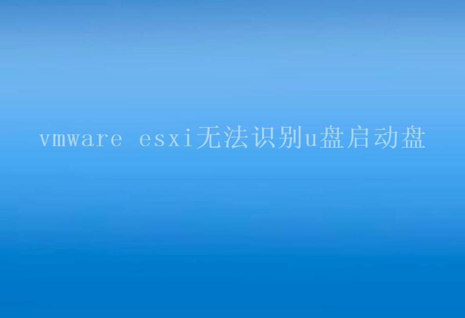 vmware esxi无法识别u盘启动盘2