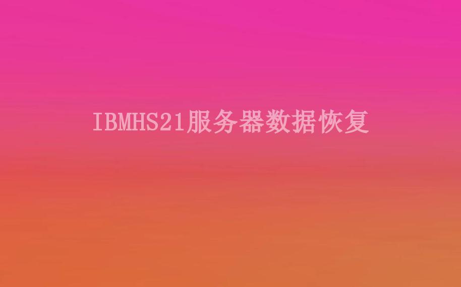 IBMHS21服务器数据恢复2