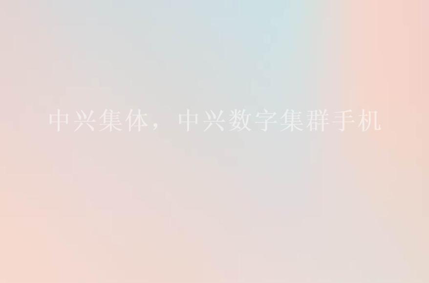 中兴集体，中兴数字集群手机1