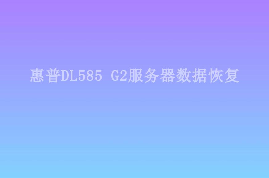惠普DL585 G2服务器数据恢复1