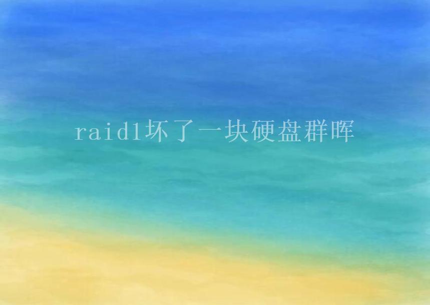 raid1坏了一块硬盘群晖1