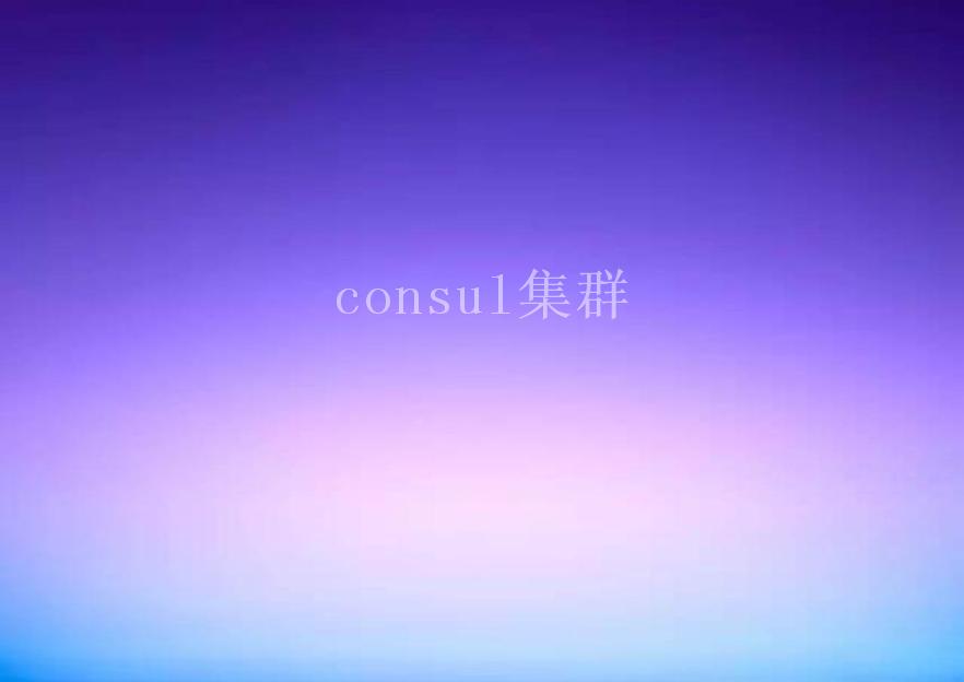consul集群1