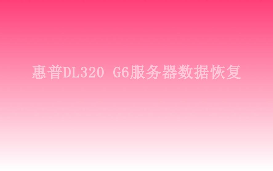 惠普DL320 G6服务器数据恢复2