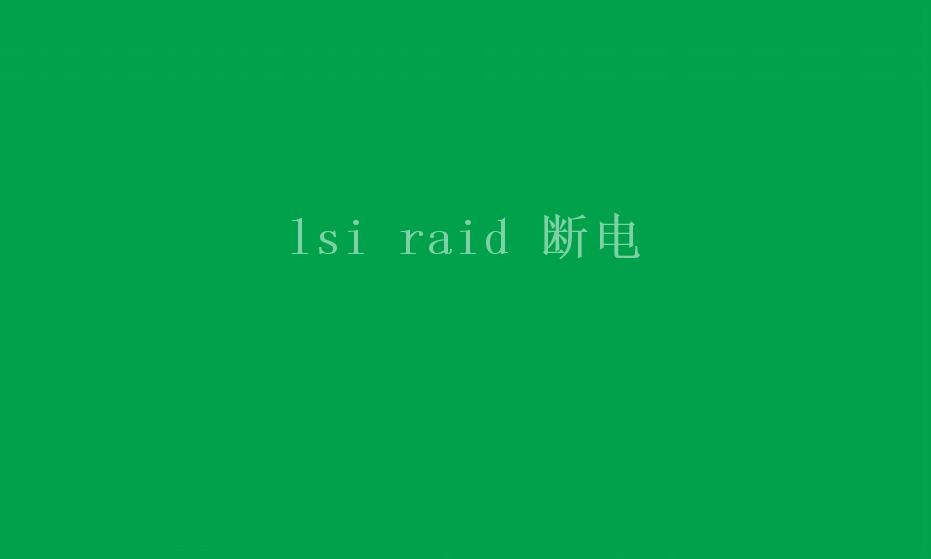 lsi raid 断电2