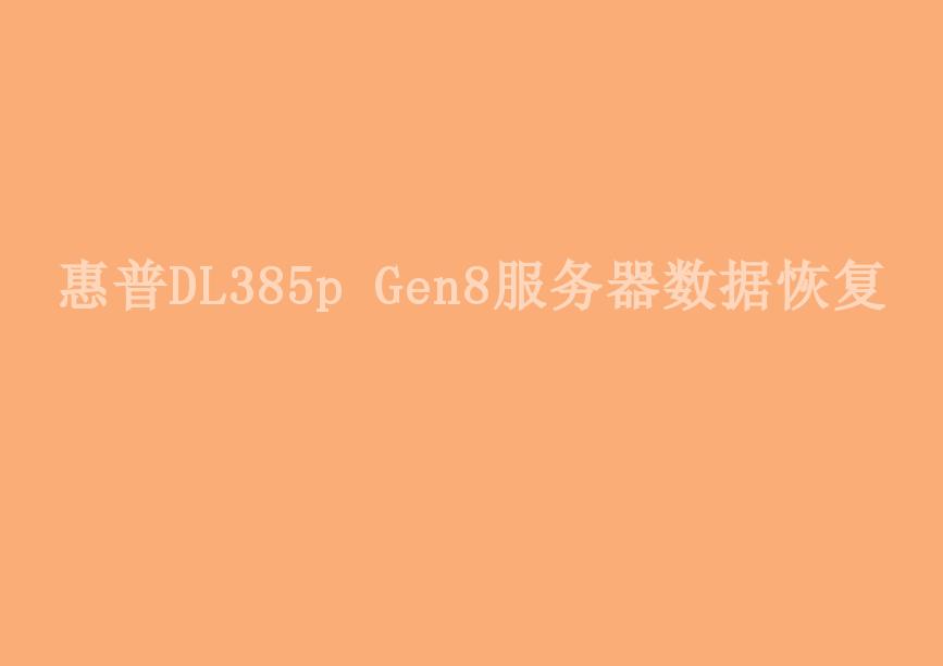 惠普DL385p Gen8服务器数据恢复2