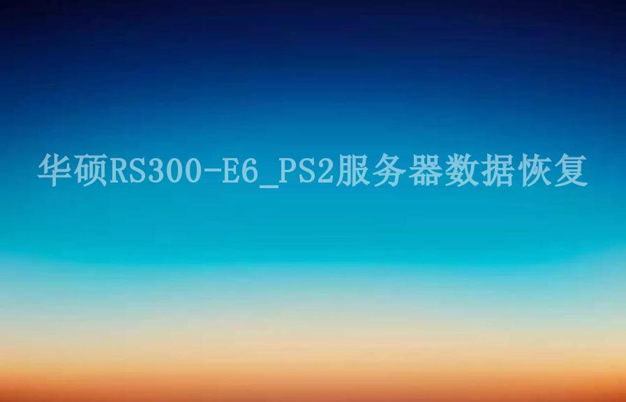 华硕RS300-E6_PS2服务器数据恢复2