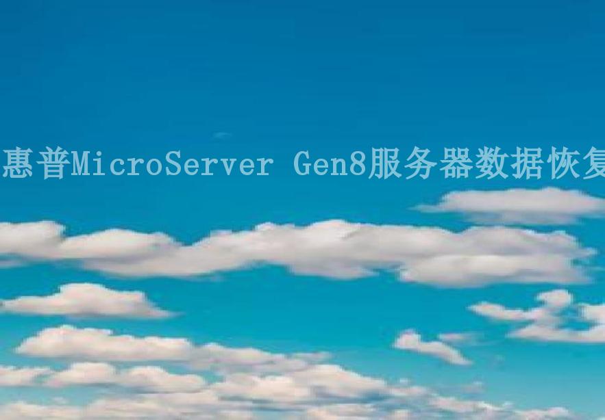 惠普MicroServer Gen8服务器数据恢复2
