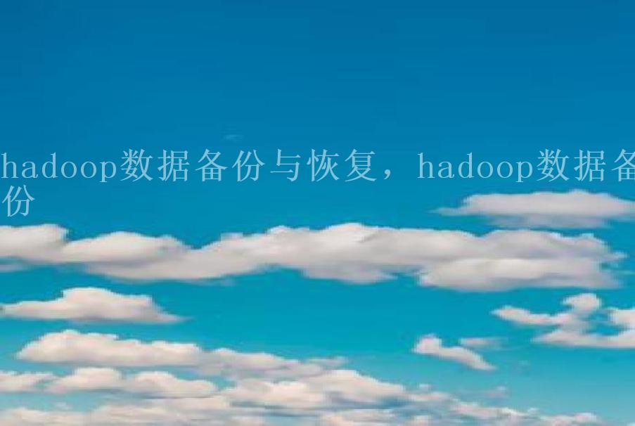 hadoop数据备份与恢复，hadoop数据备份2