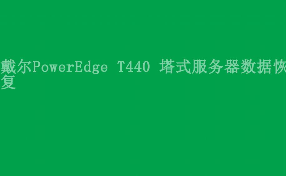 戴尔PowerEdge T440 塔式服务器数据恢复2