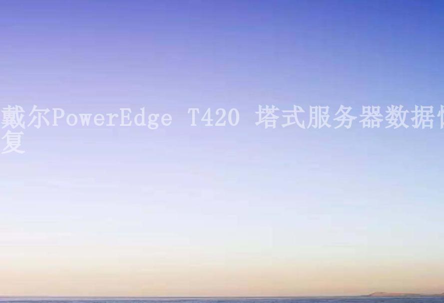 戴尔PowerEdge T420 塔式服务器数据恢复1