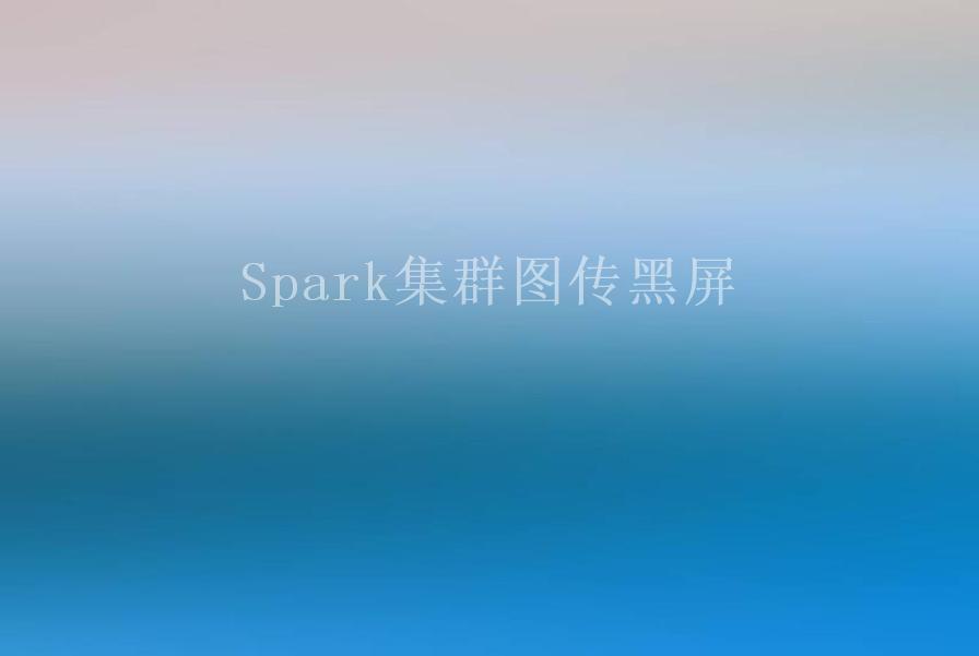 Spark集群图传黑屏2