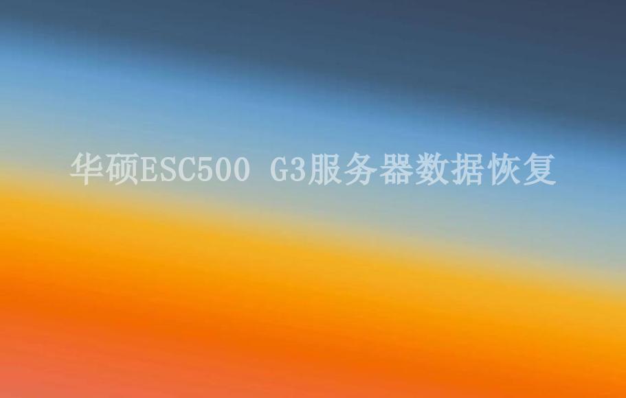 华硕ESC500 G3服务器数据恢复2