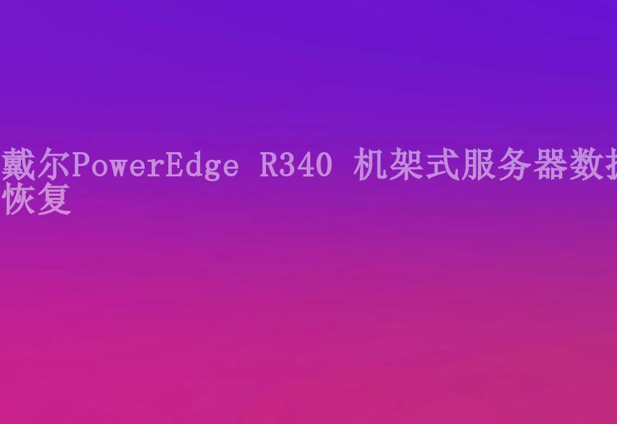 戴尔PowerEdge R340 机架式服务器数据恢复2