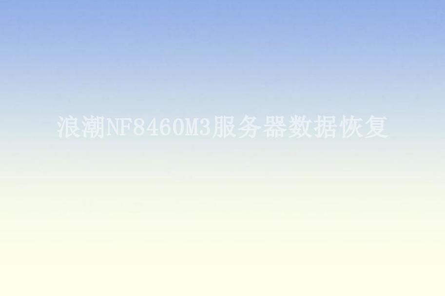 浪潮NF8460M3服务器数据恢复2