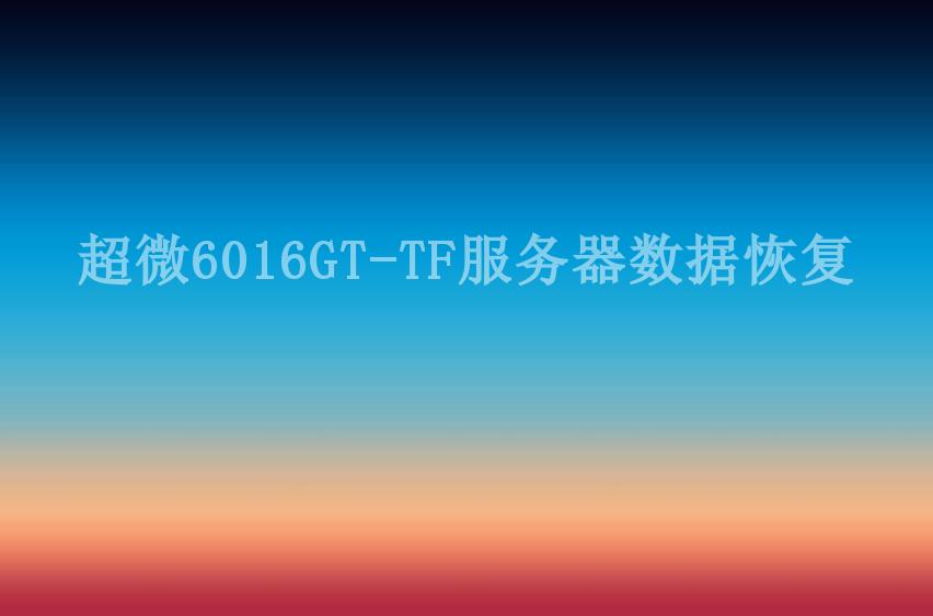 超微6016GT-TF服务器数据恢复2